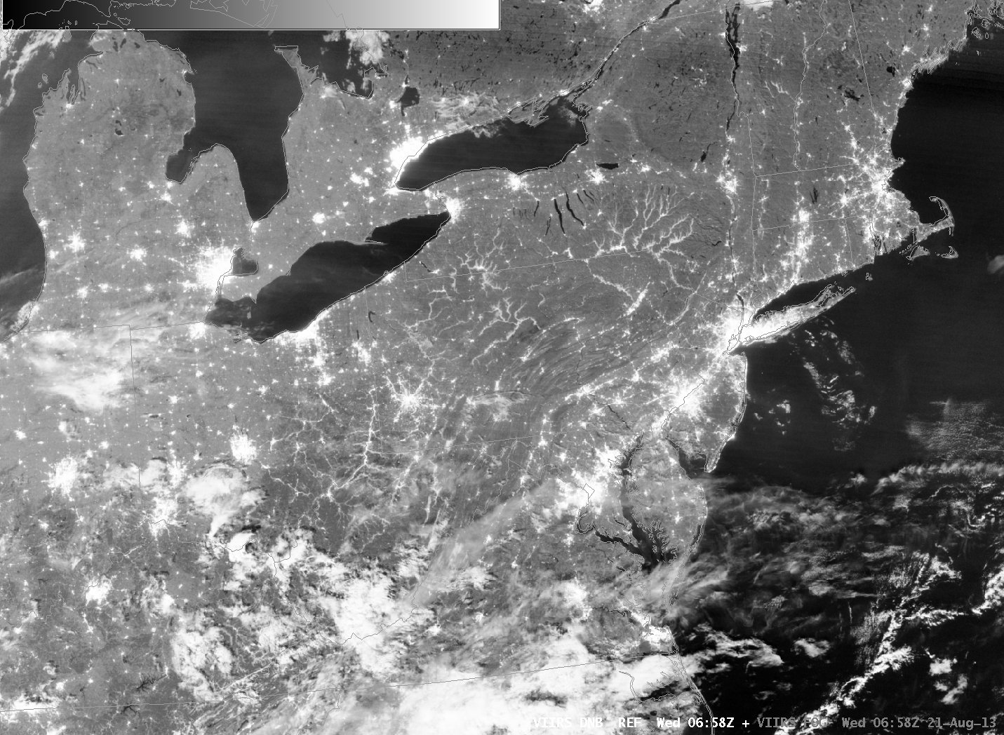 Valley Fog in Pennsylvania GOESR Fog Product Examples